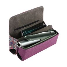 Per IQOS ILUMA / ILUMA i / 3 DUO Sigaretta Elettronica Sacchetto Assorbimento Magnetico Quadrato Anacardio Fiore (Viola)