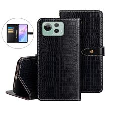 Per Asus Zenfone 12 Ultra idewei Custodia in pelle con texture di coccodrillo (nera)
