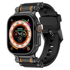 Per Apple Watch 46mm / 49mm / 45mm / 44mm Cinturino in silicone Armor Gear (nero)
