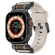 Per Apple Watch 46mm / 49mm / 45mm / 44mm Cinturino in silicone Armor Gear (nero Starlight)