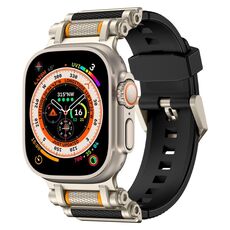 Per Apple Watch 46mm / 49mm / 45mm / 44mm Cinturino in silicone Armor Gear (nero titanio)