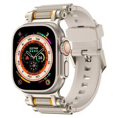 Per Apple Watch 46mm / 49mm / 45mm / 44mm Cinturino in silicone Armor Gear (Titanium Starlight)