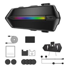 C5S IPX6 Impermeabile CVC Auricolare Bluetooth per casco da moto con riduzione del rumore, specifiche: microfono rigido