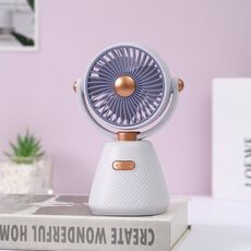 Ventilatore da tavolo per studenti, mini ventilatore da camera da letto, portatile, ricaricabile tramite USB, piccolo ventilatore da tavolo (viola)