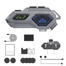 C8Pro IPX7 Impermeabile Interfono per due persone Casco Auricolare Bluetooth con torcia elettrica, specifiche: microfono morbido