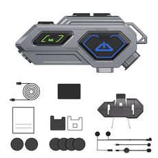 C8Pro IPX7 Impermeabile Interfono per due persone Casco Auricolare Bluetooth con torcia elettrica, specifiche: microfoni morbidi e duri
