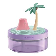 Givelong Mini Umidificatore Portatile per Paesaggio, Vaso per Piante, Idratante, Mister USB, Spray per Auto, Diffusore di Aromaterapia (Albero di Cocco)
