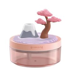 Givelong Mini Umidificatore Portatile per Paesaggio, Vaso per Piante, Idratante, Mister USB, Spray per Auto, Diffusore di Aromaterapia (Ciliegio)