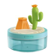 Givelong Mini Umidificatore Portatile per Paesaggio, Vaso per Piante, Idratante, Mister USB, Spray per Auto, Diffusore di Aromaterapia (Cactus)