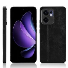 Per OPPO Reno13 F 4G / 5G Custodia per telefono con motivo a mucca e cuciture (nero)