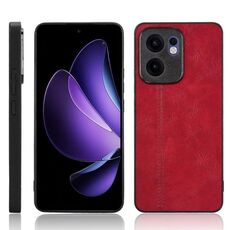 Per OPPO Reno13 F 4G / 5G Custodia per telefono con motivo a mucca e cuciture (rosso)