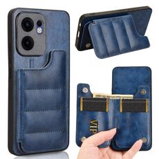 Per OPPO Reno13 F 4G / 5G Custodia per telefono con motivo a mucca e carta da cucire (blu)