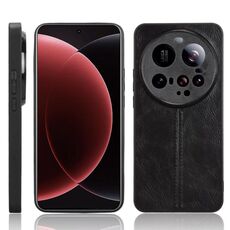 Per Xiaomi 15 Ultra Custodia per telefono con motivo a mucca e cuciture (nero)