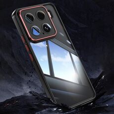 Per Xiaomi 15 Custodia antiurto in TPU ibrida acrilica per telefono (nero rosso)