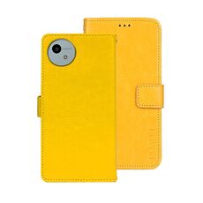 Per Sharp Aquos wish4 idewei Crazy Horse Texture Custodia in pelle per telefono (giallo)