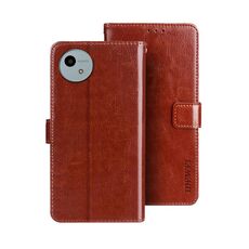 Per Sharp Aquos wish4 idewei Crazy Horse Texture Custodia in pelle per telefono (marrone)