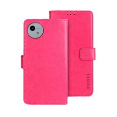 Per Sharp Aquos wish4 idewei Crazy Horse Texture Custodia in pelle per telefono (rosso rosa)