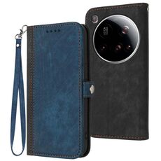 Per Xiaomi 15 Ultra Custodia in pelle con cinturino a doppia piega e fibbia laterale (blu reale)