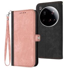 Per Xiaomi 15 Ultra Custodia in pelle con cinturino a doppia piega e fibbia laterale (rosa)