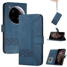 Per Xiaomi 15 Ultra Cubic Skin Feel Custodia in pelle Flip per telefono (blu)