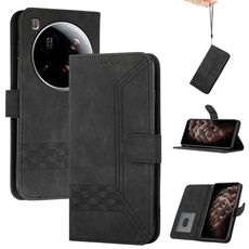 Per Xiaomi 15 Ultra Cubic Skin Feel Custodia in pelle Flip per telefono (nero)