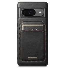 Per Google Pixel 9 Suteni H15 Oil Eax Custodia per telefono con portafoglio staccabile in pelle (nero)