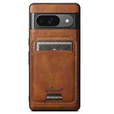 Per Google Pixel 9 Suteni H15 Oil Eax Custodia per telefono con portafoglio staccabile in pelle (marrone)