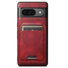 Per Google Pixel 9 Suteni H15 Oil Eax Custodia per telefono con portafoglio staccabile in pelle (rosso)