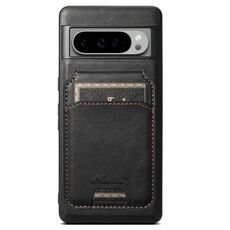Per Google Pixel 9 Pro XL Suteni H15 Oil Eax Custodia per telefono con portafoglio staccabile in pelle (nero)