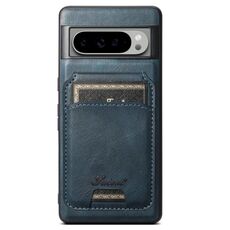 Per Google Pixel 9 Pro XL Suteni H15 Oil Eax Custodia per telefono con portafoglio staccabile in pelle (blu)