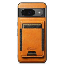 Per Google Pixel 9 Suteni H17 Oil Eax Custodia per telefono con portafoglio staccabile in pelle (cachi)