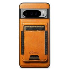 Per Google Pixel 9 Pro Suteni H17 Oil Eax Custodia per telefono con portafoglio staccabile in pelle (cachi)