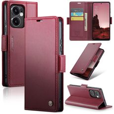 Per OPPO Reno13 F 4G / 5G CaseMe 023 Custodia in pelle antifurto con fibbia a farfalla e texture Litchi RFID (rosso)