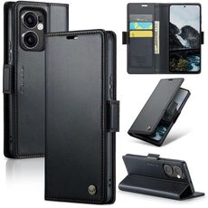 Per OPPO Reno13 F 4G / 5G CaseMe 023 Butterfly Buckle Litchi Texture RFID Anti-theft Custodia per telefono in pelle (Nero)