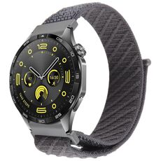 Cinturino per orologio con chiusura a strappo in nylon twill da 22 mm (grigio)