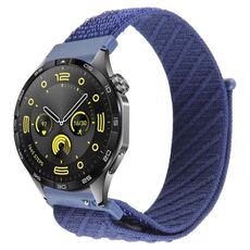 Cinturino per orologio con chiusura a strappo in nylon twill da 22 mm (blu scuro)