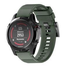 Per Garmin QuickFit 22mm Kalebol Triangle Texture cinturino in silicone per orologio (verde militare)