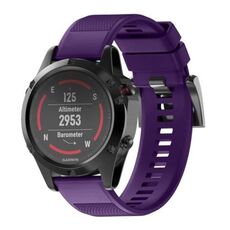 Per Garmin QuickFit 22mm Kalebol Triangle Texture cinturino in silicone per orologio (viola)