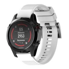 Per Garmin QuickFit 26mm Kalebol Triangle Texture cinturino in silicone per orologio (bianco)