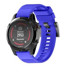 Per Garmin QuickFit 26mm Kalebol Triangle Texture cinturino in silicone per orologio (blu reale)