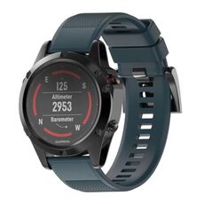Per Garmin QuickFit 26mm Kalebol Triangle Texture cinturino in silicone per orologio (blu navy)