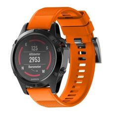 Per Garmin QuickFit 26mm Kalebol Triangle Texture cinturino in silicone per orologio (arancione)