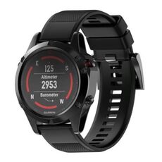 Per Garmin QuickFit 26mm Kalebol Triangle Texture cinturino in silicone per orologio (nero)