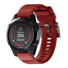Per Garmin QuickFit 26mm Kalebol Triangle Texture cinturino in silicone per orologio (rosso)