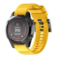 Per Garmin QuickFit 26mm Kalebol Triangle Texture cinturino in silicone per orologio (giallo)