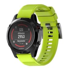 Per Garmin QuickFit 26mm Kalebol Triangle Texture cinturino in silicone per orologio (verde limone)