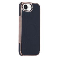 Per iPhone 16e Custodia per telefono MagSafe in pelle con adesivo laterale morbido galvanizzato (nero)