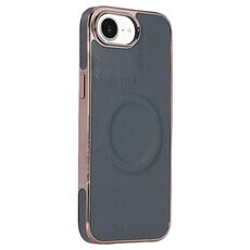 Per iPhone 16e Custodia per telefono MagSafe in pelle con adesivo laterale morbido galvanizzato (verde scuro)