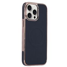 Per iPhone 15 Pro Max Custodia per telefono MagSafe in pelle con adesivo laterale morbido galvanico (nero)
