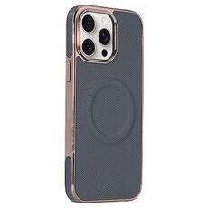 Per iPhone 15 Pro Max Custodia per telefono MagSafe in pelle con adesivo laterale morbido galvanizzato (verde scuro)